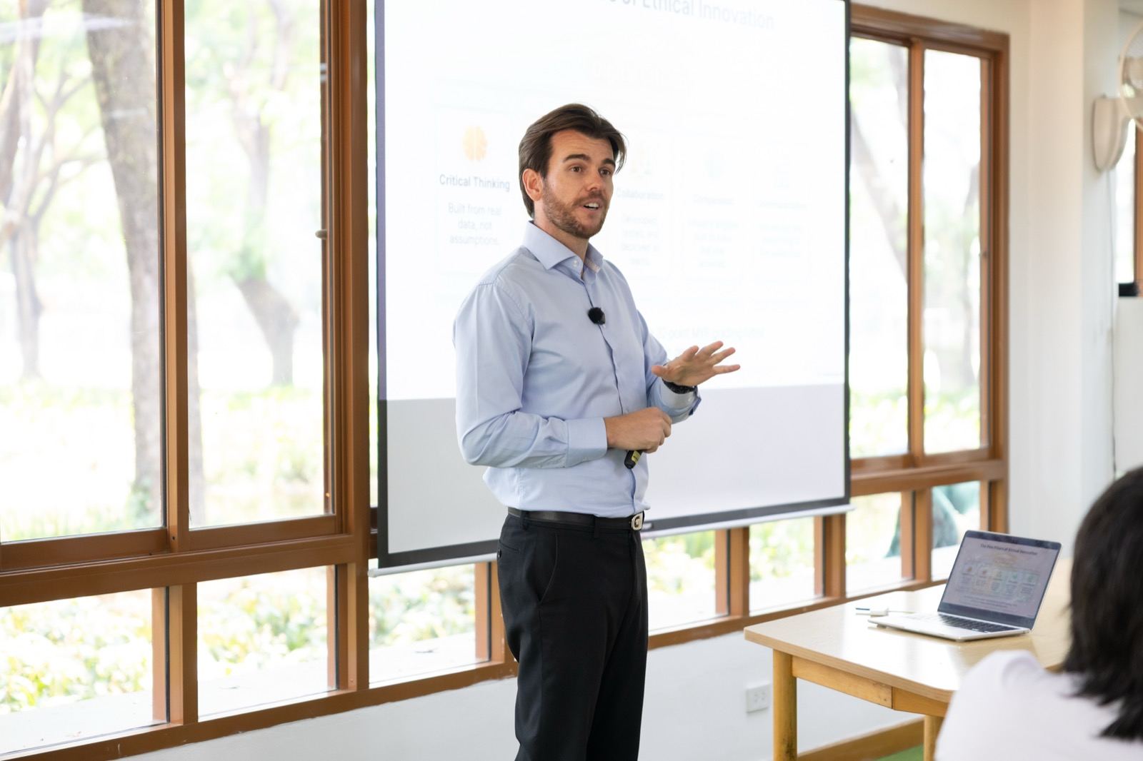 Vaughn Littlejohns, founder of Littlejohns, presenting
